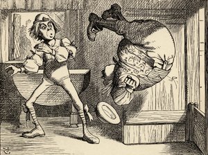 ウィリアム神父は、1891年に公開されたルイスキャロルによる「不思議の国のアリスの冒険」から、宙返りをします 作： John Tenniel